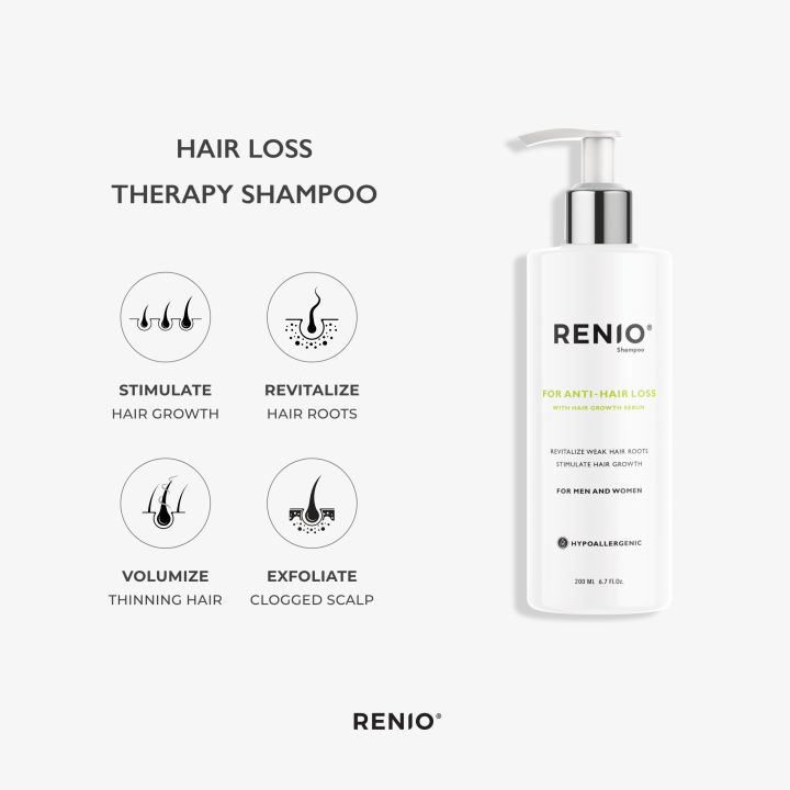 renio-shampoo-for-hair-growth-200ml-แชมพูผสมเซรั่มปลูกผม-กระตุ้นผมขึ้นใหม่-หยุดผมร่วง-ผมบาง-หัวล้าน