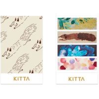 [Hagoya Stationery Stor] KING JIM-Hitotoki: KITTA BASIC Pre-CUT เทปกระดาษญี่ปุ่น/สติกเกอร์/ป้าย (40แผ่น/เล่ม) สินค้าญี่ปุ่น