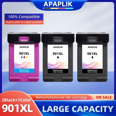 APAPLIK Compatible Ink Cartridge Replacement for HP 901 for HP 901xl 4500 J4580 J4550 J4540 4500 J4680 J4524 J4535 J4585 J4624 Ink Cartridges