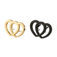 【cw】 2pcs Metal Double Heart Buckle Fashion Clip Buckle for Leather Craft Bag Strap Belt Handle Shoulder Garments Shoes Accessories