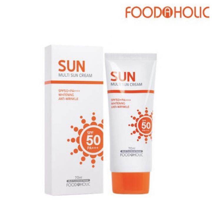 [100% Original] FOODAHOLIC Multi Sun Cream SPF 50+ PA+++ 70ml | Lazada