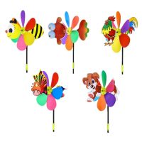 15 Pcs Windmills Colorful Wind Spinner 3D Animal Pinwheel Garden Ornament for Outdoor Yard Lawn Patio Decor and Party