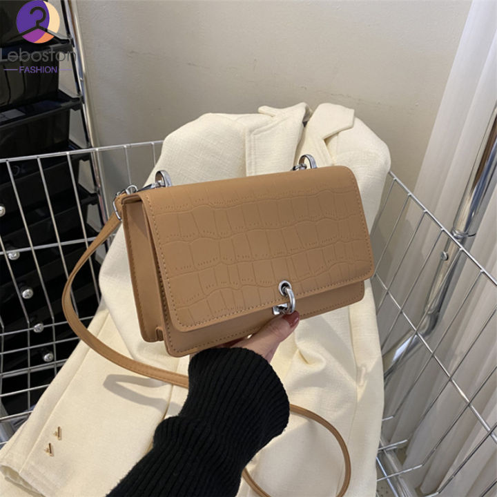 กระเป๋าสะพายไหล่พาดลำตัวแฟชั่นสำหรับผู้หญิงกระเป๋าหิ้ววันเกิดสีทึบที่หรูหราของขวัญวาเลนไทน์