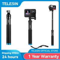 TELESIN Aluminum Alloy Extendable Handheld Selfie Stick Telescoping Pole for GoPro Hero 11 10 9 8 7 6 5 Insta360 Osmo Action