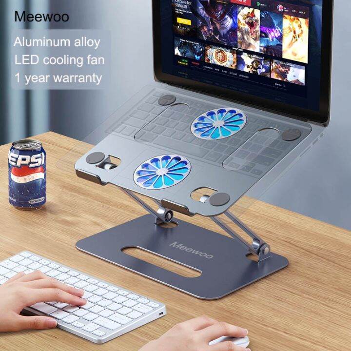 Hot Meewoo Laptop Stand With Fan Aluminum Adjustable Laptop Stand