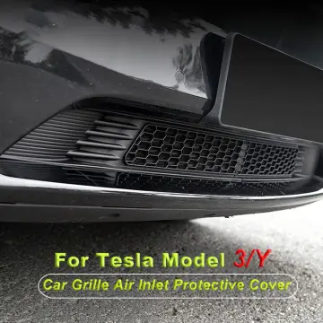 For Tesla Model 3 Model Y Front Bumper Hood Vent Grille Net Radiator  Protective Mesh Grill Panel For Tesla Grid Accessories