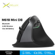 Delux chuột mini không dây chơi game M618 2.4GHz thiết kế dọc công thái