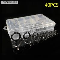 BF40x Stainless Steel Eye Rings Fishing Rod Guide Tips Repair Kit Frame New