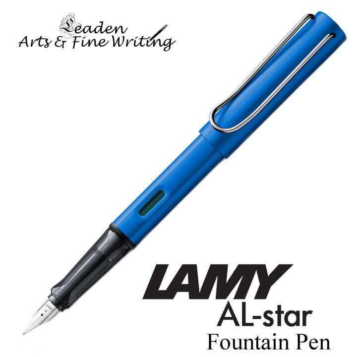﴾LeadenAF﴿ Lamy ALStar Ocean Blue Fountain Pen Broad Nib Lazada