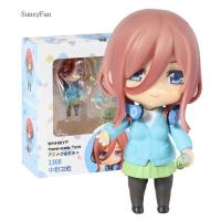 SUNNYFAN หุ่นแอคชั่นอนิเมะของขวัญเด็กขนาดเล็ก Nakano Miku สารสกัดที่จำเป็น Gotoubun No Hanayome คอลเลกชันโมเดล Nakano Miku ตุ๊กตาขยับแขนขาได้รูปตุ๊กตาของเล่นของเล่นของประดับโต๊ะทำงาน