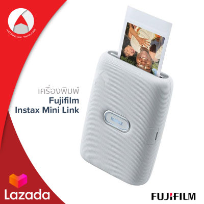 Fujifilm ปรินเตอร์ instax mini link สี Ash White รองรับกล้อง Fujifilm X Series และ GFX ปรินต์รูปจากมือถือด้วยบลูทูธ ผ่าน Instax Mini Link app ดาวน์โหลดฟรีใน iOS และ Google Play ใช้ฟิล์มรุ่น Instax Mini Film พิมพ์ภาพจากวิดีโอได้ เครื่องพิมพ์ขนาดเล็ก