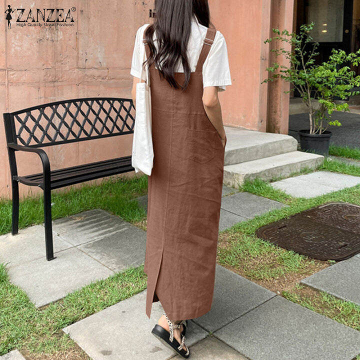 สินค้ามาใหม่-จัดส่งฟรี-fancystyle-zanzea-ชุดเดรสลำลองแขนกุดใส่ได้ทุกวันสำหรับผู้หญิงชุดเดรสซันเดรสกระเป๋าด้านหน้าริมชายหาดวันหยุด-8