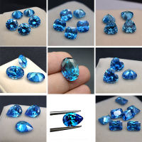 น้ำตากามเทพ 3A บราซิล Aquamarine Corundum Spinel รูปทรงต่างๆโมเสคเครื่องประดับ Diy สีโอเชี่ยน AAA 5-7 มม.