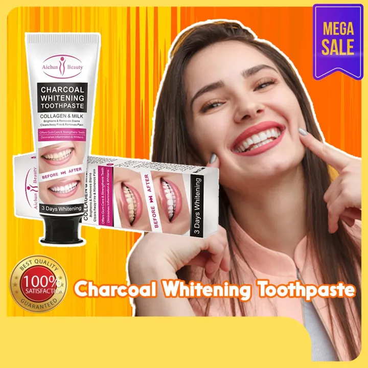 Aichun Beauty Charcoal Whitening Toothpaste, Toothpaste, Toothpaste Whitening Teeth, Whitening