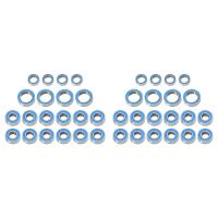 40PCS Rubber Sealed Ball Bearing Kit for Tamiya TT01 TT-01 TT01E TT01D TT02B 1/10 RC Car Upgrades Parts Accessories