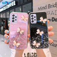 เคส Samsung S23 Ultra S23+ S21 FE A54 5G A34 5G A14 5G A53 5G A73 5G A33 5G A23 LTE A13 A13 5G A52s 4G A32 5G A32 5G A52 5G A52 4G A72ใหม่สุดฮอต3Dคริสตัลผีเสื้อเงายางดวงดาวใสนิ่มเคสโทรศัพท์ Samsung Galaxy A52s เคสหุ้ม