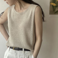 Shijian Design Hollow Knitted Vest Female 2023 Summer New Simple Versatile Top 00670