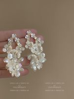 Vivienne Westwood Super fairy French retro jasmine flower zircon tassel earrings for women light luxury niche earrings temperament and high-end earrings