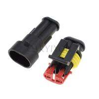 【CW】 1 Set Pins Ways Male Female Automotive Plug 282080 282104 1.5 With Terminals