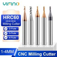 YIFINO HRC55 HRC58 HRC60 CNC Milling Cutter เครื่องมือสําหรับโลหะผสมเหล็กทังสเตนอลูมิเนียมมันวาวสูง 2 ใบมีด 3 ใบมีดเครื่องตัดมิลลิ่ง