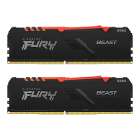 32GB (16GBx2) DDR4 3200MHz RAM (หน่วยความจำ) KINGSTON FURY BEAST DDR4 RGB (BLACK) (KF432C16BBAK2/32) ;