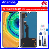 จอ OLED Ansimba สำหรับ Huawei Mate 30ชิ้นส่วนจอสัมผัสแอลซีดีของเครื่องแปลงดิจิทัล Huawei Mate 30 TAS-L09, TAS-L29, TAS-AL00, TAS-TL00หน้าจอจอแสดงผล TFT LCD หน้าจอ