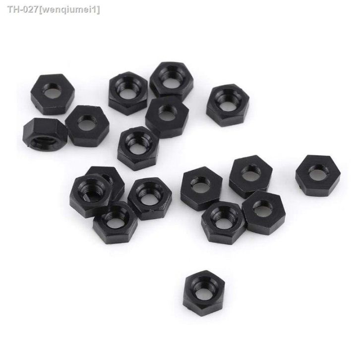 88-320pcs-m2-m2-5-m3-black-hex-nylon-standoff-spacer-column-flat-head-nylon-plastic-spacing-screws-nuts