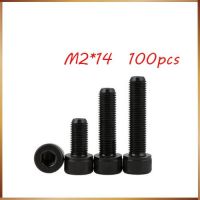 【▼Hot Sales▼】 shepeng99262925 สลักเกลียว Din912 100ชิ้น/ล็อต M2x14mm M2 * 14มม. สีดำเกรด12.9เหล็กซ็อกเก็ตหกเหลี่ยมหมวกสลักเกลียวตะปูเกลียวสแตนเลส