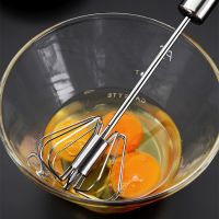 Semi-Automatic Mixer Egg Beater Self Turning Manual Stainless Steel Whisk Hand Blender Egg Cream Stirring Kitchen Egg Tools