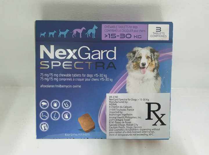 NexGard Chewable Spectra 15-30kg (3 tablets) | Lazada PH