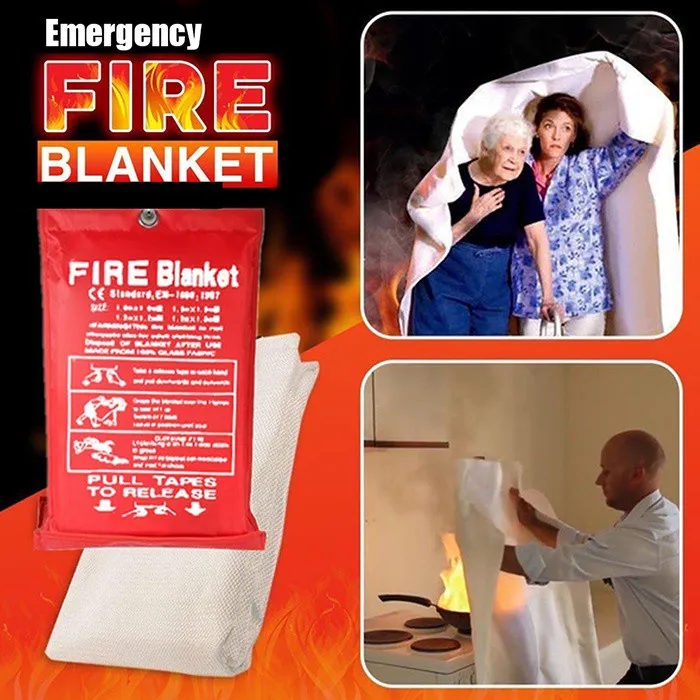 ∏☈Emergency Fire Blanket Fire Extinguisher Blanket, Fiberglass Blanket ...