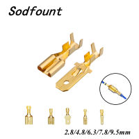 H62 Brass Tinned 6.3mm 4.8mm 2.8mm 7.8mm 9.5mm Automotive Connector Female Male Terminals Car Speaker Electric Wire Connectors