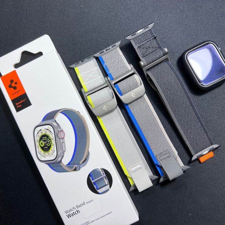 spigen-สายรัดไนลอนไนลอนสำหรับนาฬิกาอัลตร้า49มม-ซีรีส์8-7-6-5-4-3-2-1-se-44มม-42มม-45มม-สายรัดข้อมือสายรัดข้อมือ