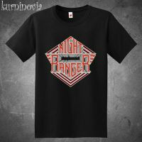 เสื้อยืด ผ้าฝ้าย 100% พิมพ์ลาย Night Ranger สีดํา สไตล์วินเทจ สําหรับผู้ชาย  RSGP