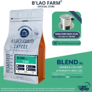Cà phê rang xay nguyên chất Blend 90% Robusta và 10% Arabica B lao Farm
