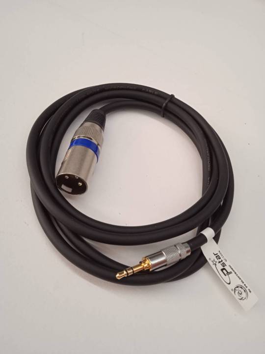 สายสัญญานเสียง-สายแปรง-สาย-3-5mm-to-xlr-m-ยาว-1-8-เมตร-สายต่อมือถือกับเครื่องเสียง-ทองแดงแท้สัญญานเต็ม-สายหนานิ่มเส้นใหญ่