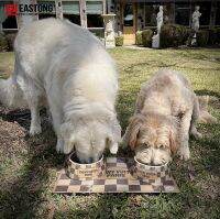 Designer Dog Bowl for Small Dogs Plaid Feeder Pad Waterproof Dogs Bowl Mat Placemat Drinking Bowls Dropshipping OT0078