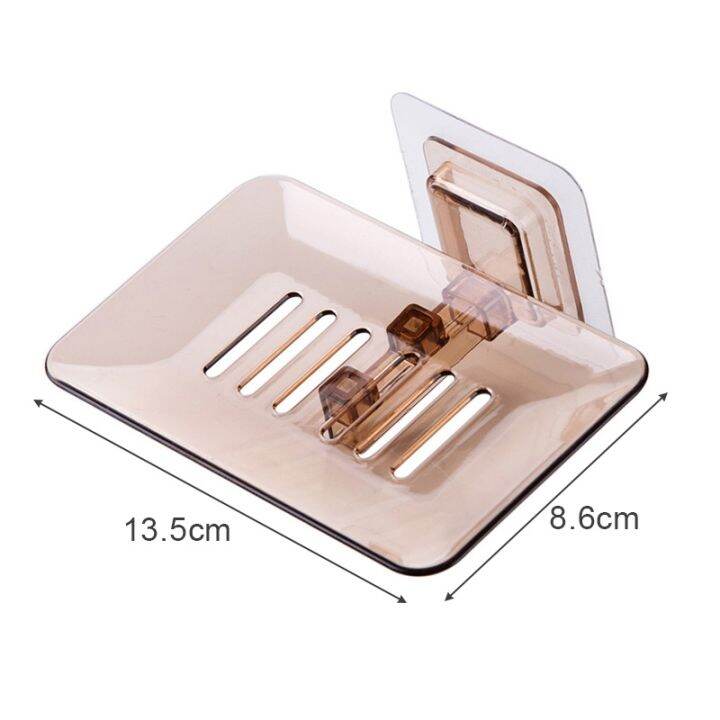 wall-hanging-drain-soap-box-bathroom-soap-holder-tray-transparent-sponge-soap-dish-storage-plate-bathroom-accessories-organizer