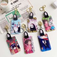 【hot sale】 ◐℗☄ B11 PEWANYZZ Cartoon Card Holder Portable Meal Card Spirited Away Credit ID Card Faceless Man Retractable Buckle Card Case