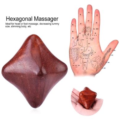 hot【DT】 1pcs Vietnam Rosewood Hexagonal Hand Massage Deep Tissue Acupressure Rings
