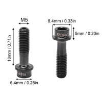 6ชิ้นชุดสลักเกลียวจักรยานเสี่ยงก้านไทเทเนียมสกรูอะไหล่ M5x16/18/20มม.