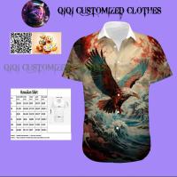 Eagle Soars in the Waves 2023 Summer and Autumn Hawaiian Shirt High Quality, Unisex, Size S-3XL