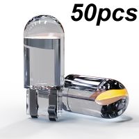 ﺴ❀ 10/50pcs Newest W5W Led T10 Car Light COB LED Glass 6000K White Auto Automobiles License Plate Lamp Dome Read DRL Bulb Style 12V