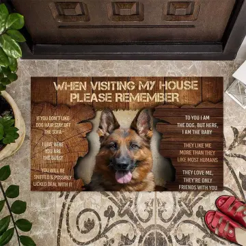 3D Printed Please Remember Pitbull Dogs House Rules Custom Doormat