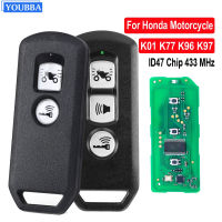 YOUBBA Keyless กุญแจรีโมท ID47 434เมกะเฮิร์ตซ์สำหรับฮอนด้า K35V3 ADV SH 150 Forza 300 125 PCX150 2018รถจักรยานยนต์สกูตเตอร์ K01 K77 K97