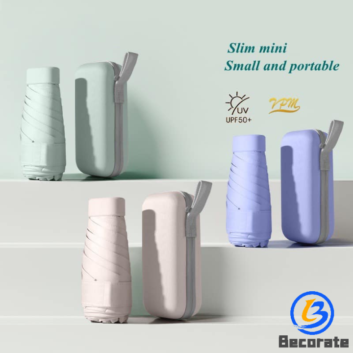 BECORATE Ultralight Mini Uv Protection Umbrella SixFold Umbrella