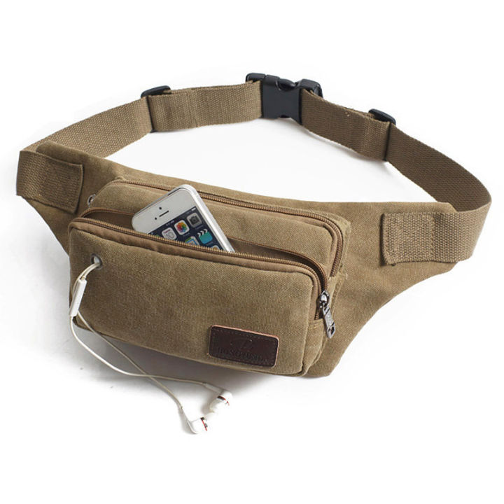 multifunctional-canvas-waist-pack-ผู้ชายตั้งแคมป์กลางแจ้งกระเป๋าเดินป่ากระเป๋าทหารกองทัพเอวแพ็คด้วยเข็มขัดห่วง-กระเป๋าคาดอก