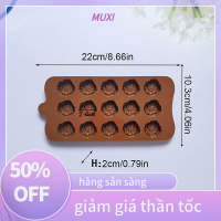 ?【HOT SALE】MUXI แม่พิมพ์ซิลิโคนรูปกุหลาบ15ช่อง1ชิ้นแม่พิมพ์สบู่เค้กช็อคโกแลตรูปดอกไม้แบบทำมือถาดใส่น้ำแข็งอุปกรณ์ตกแต่งเค้ก