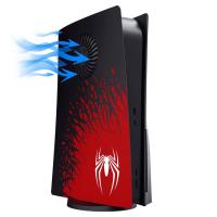 PS5 Spider Design อุปกรณ์เสริมฝาครอบกันฝุ่น PS5 คอนโซลเชลล์แผงกันกระแทกป้องกันรอยขีดข่วนคอนโซลเปลี่ยนฝาครอบใบหน้าสำหรับผู้หญิงชาย