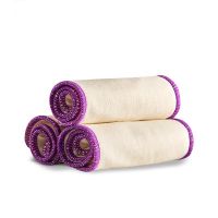 NEW 35*13.5Cm 3Layers Hemp Cotton Nappy Insert Purpul Side Reusable&amp;Washable Cloth Diape Pad For Baby